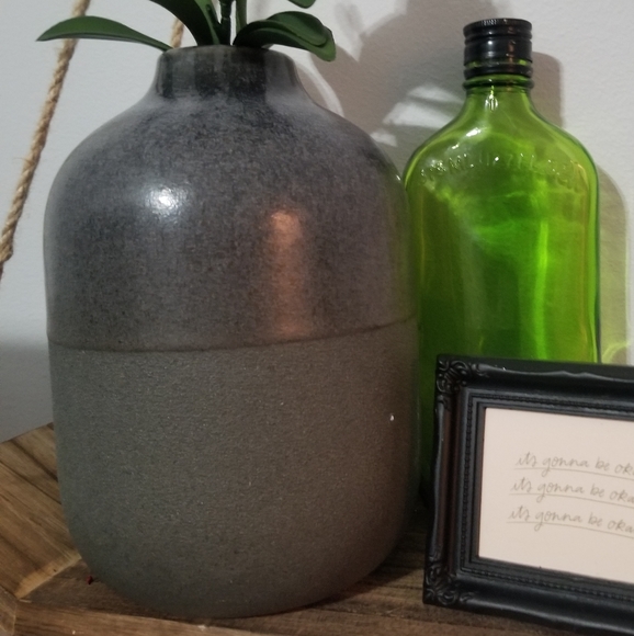 Charcoaled Color Textured Vase